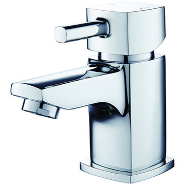 Lecico Mirimar Chrome Mini Basin Mixer Tap with Click-Clack Waste - Stick Handle - Deck Mounted
