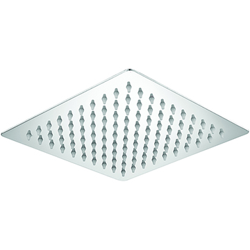 Lecico Aqua-S Slimline Square Fixed Chrome Shower Head - Stainless Steel