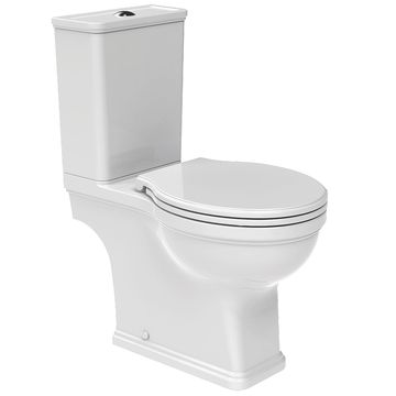 Tavistock Marston Rimless Closed Coupled Open Back WC Pan with Cistern - 376 x 680mm