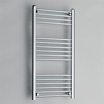 Kartell K-Rad K-Rail Chrome Straight Heated Towel Rail with Brackets 600mm Wide - Mild Steel