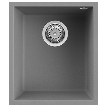 Reginox Quadra Undermount Titanium Granite Kitchen Sink with Waste - Single Bowl