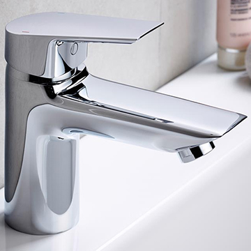Ideal Standard Tesi Chrome Bath Mixer Tap - Flat Handle - Deck Mounted