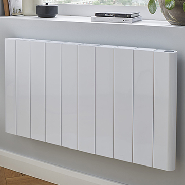 Kartell K-Rad Capri Horizontal Flat Panel Electric Gloss White Radiator 500mm High