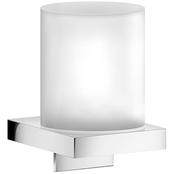 Smedbo Air Frosted Glass Soap Dispenser with Polished Chrome Holder