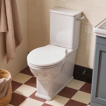 Tavistock Marston Fully Enclosed Closed Coupled Rimless WC Pan with Cistern - 376 x 680mm