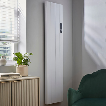 Kartell K-Rad Capri Vertical Flat Panel Gloss White Electric Radiator 1600mm High