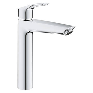 Grohe Eurosmart Contemporary XL-Size Chrome Basin Mixer Tap - Curved Handle