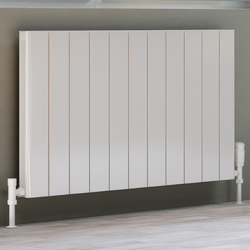 Kartell K-Rad Allegro Horizontal Flat Texture White Radiator 575mm High - Double Panel
