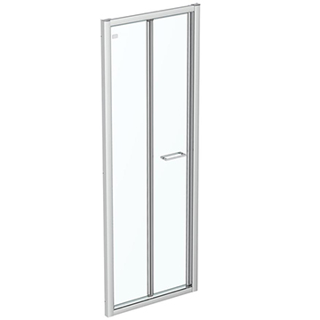 Ideal Standard Connect-2 Framed Bi-Fold Shower Door with Handle - Aluminium Profile
