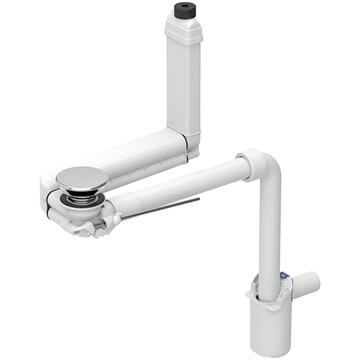 Geberit Clou Slim Space-Saving Basin Bottle Trap with Waste - 152.049.21.1