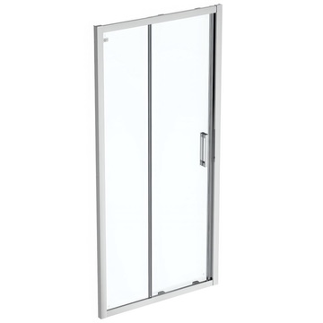 Ideal Standard Connect-2 Framed Sliding Shower Door with Handle - Bright Silver