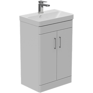Lecico Layla Short Projection Floorstanding Vanity Unit 780mm High - Two Door