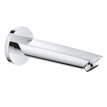 Grohe Eurosmart Contemporary Wall Mounted Chrome Bath Spout with Mousseur - Image