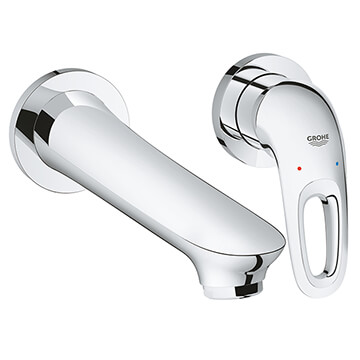 Grohe Eurostyle M-Size Contemporary 2 Hole Chrome Basin Mixer Tap - Loop Handle
