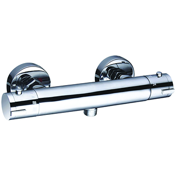 Lecico Aqua-R Thermostatic Exposed Chrome Bar Shower Valve with 1 Outlet - 2 Controls