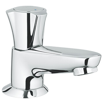 Grohe Costa-L Modern Chrome Basin Pillar Tap - Knob Handle - Image