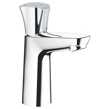 Grohe Costa-L Contemporary Chrome Basin Pillar Tap - Knob Handle - Image