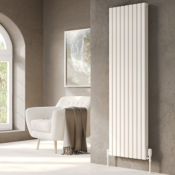 Kartell K-Rad Hamilton Vertical Flat Bar Radiator 1775mm High - Aluminium - Double Panel