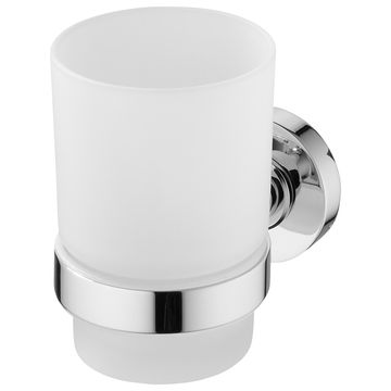 Ideal Standard Iom Round Tumbler with Chrome Holder