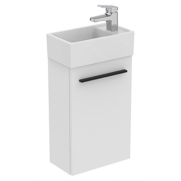Ideal Standard I-Life-S Compact Wall Hung Cloakroom Vanity Unit 555mm High - Single Door