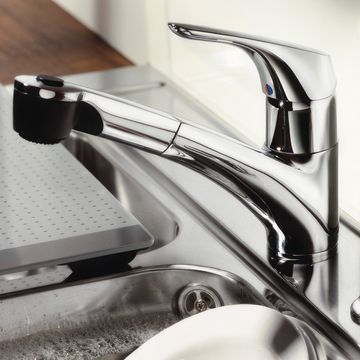 Ideal Standard Cerasprint Chrome Pull-Out Kitchen Mixer Tap with Swivel Spout