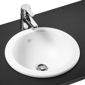 Ideal Standard Concept Sphere 380mm Glossy White Inset Basin with Overflow