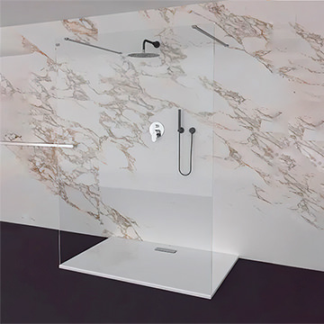 Ideal Standard I-Life Dual Access Wetroom Shower Screen - Bright Silver Profile
