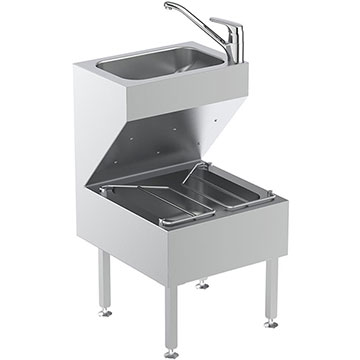 Armitage Shanks Stainless Steel Janitorial Sink Unit with Mixer Tap - 500 x 900mm