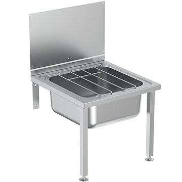 Armitage Shanks Contour-21 Stainless Steel Bucket Sink with Grating - 500 x 800mm