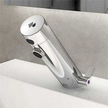 Armitage Shanks Sensorflow-E Chrome Infrared Basin Mixer Tap with Temperature Control - Deck Mounted