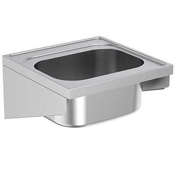 Armitage Shanks Doon 600mm Wide Wall Mounted Stainless Steel Basin