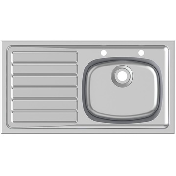 Armitage Shanks Stewart 1 Bowl Stainless Steel Inset Kitchen Sink - S1299MY