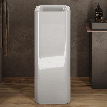 RAK Petit Square Alpine White Freestanding Washbasin - 360 x 900mm