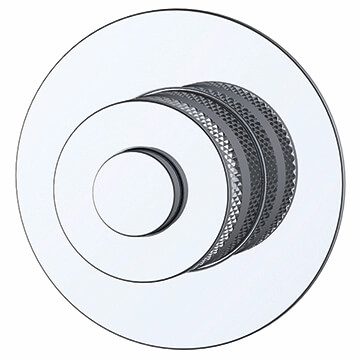 RAK Prima-Tech Concealed Chrome Round Manual Stop Valve Trim
