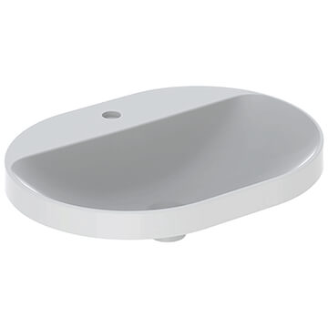Geberit VariForm Elliptic Countertop Washbasin - 1 Tap Hole - 500.734.01.2