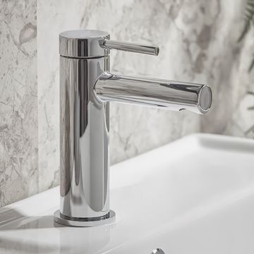 Tavistock Anthem Contemporary Basin Mixer Tap with Click Waste - Stick Handle - Deck Mounted