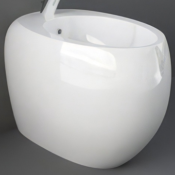 RAK Cloud Back-To-Wall Floor-Standing 1 Tap Hole Bidet - CLOBD2015AWHA