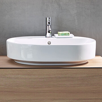 Geberit VariForm Elliptic Countertop Washbasin - 500.730.01.2