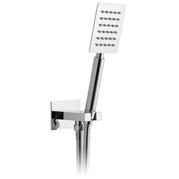 Vado Aquablade Square Chrome Mini Shower Handset Kit with Integral Outlet - Single Mode