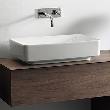 Geberit VariForm Rectangular Lay-On Countertop Washbasin - 500.779.01.2