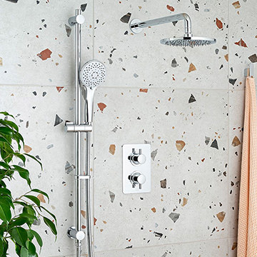 Vado Celsius Thermostatic Chrome Shower Pack with Atmosphere Slide Rail Kit and Head
