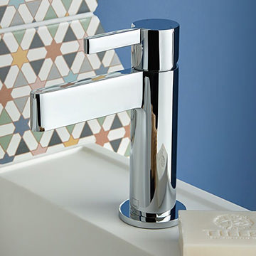 Vado Edit Monobloc Chrome Mini Basin Mixer Tap with Waste - Deck Mounted