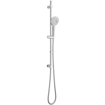 Vado Ora 3 Function Polished Chrome Slide Rail Shower Kit with Integrated Outlet