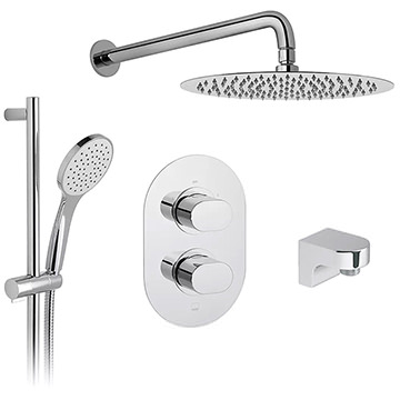 Vado Life Thermostatic Chrome Showering Package with Atmosphere Kit