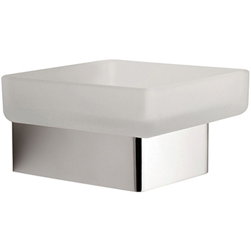 Vado Shama Frosted Glass Soap Dish And Chrome Holder