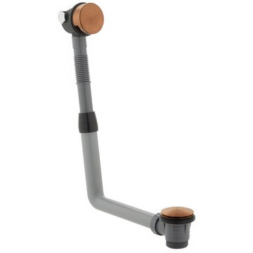 Vado Individual Round Clic-Clac Bath Filler Waste And Overflow - IND-2389-RO-BRZ