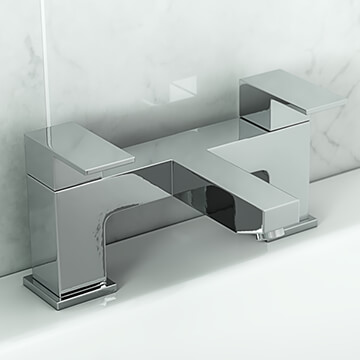 QS Basics Ivy Chrome Deck Mounted Bath Mixer Tap