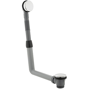 Vado Round Clic-Clac Bath Waste and Overflow with Removable Hair Catcher