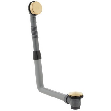 Vado Individual Round Clic-Clac Bath Waste With Overflow - IND-1389-RO-BRG