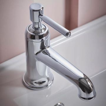 Tavistock Marston Traditional Monobloc Chrome Basin Mixer Tap - Stick Handle - Deck Mounted